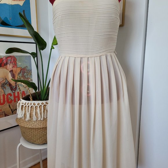 VINTAGE Women’s Sheer White Dress Size M - Picture 3 of 7